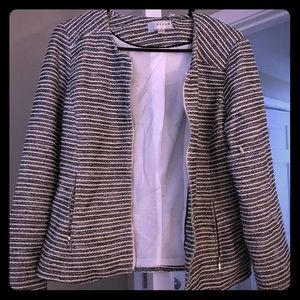 Black and white striped jacket